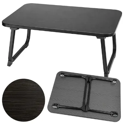 Sunup SN-29695 Katlanabilir Laptop Masası ve Yatak Koltuk Üzeri Tepsisi Siyah 70x48cm resmi