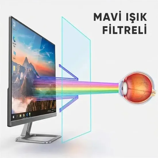 Weko WK-29922 27" Mavi Işık Filtreli Monitör Ekran Koruyucu Darbeye Dayanıklı 2mm Optik Difüzörlü resmi
