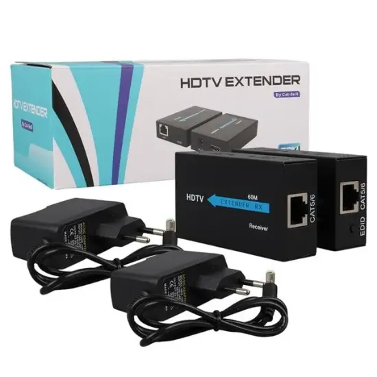 Powermaster PM-18232 HDMI To Cat5-Cat6 Extender 60 Metre Uzatıcı resmi