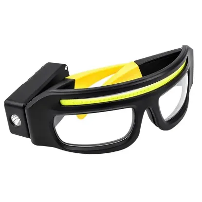 Powermaster PM-37843 İndüksiyonlu Koruyucu Gözlük ve Kafa Lambası Şarjlı Çift LED'li resmi