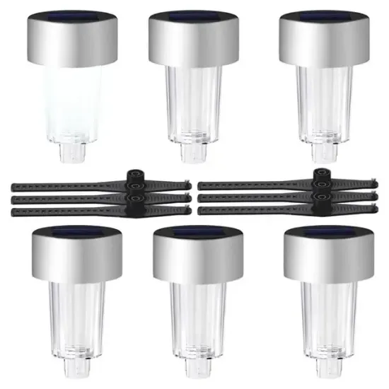 Powermaster PM-26961 Metal Gövdeli Dc 5v Gün Işığı Solar Balkon-Havuz-Bahçe Lambası (6'lı Paket)     resmi