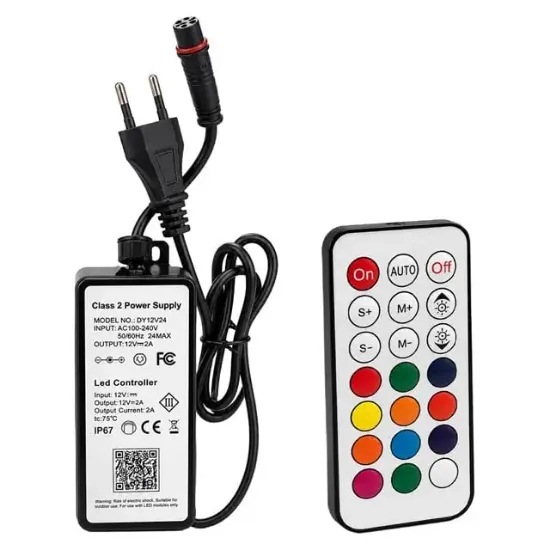 Powermaster PM-37796 Havuz ve Bahçe Şelale Başlığı 150cm RGB LED'li Uzaktan Kontrollü resmi