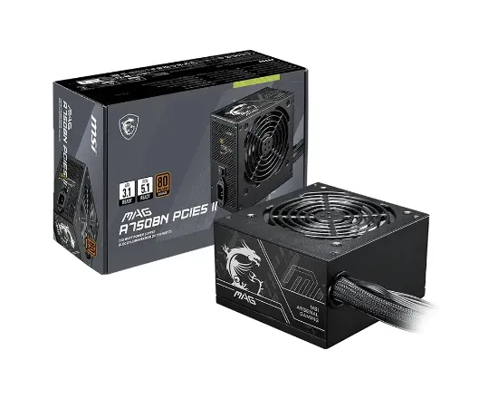 MSI MAG A750BN PCIE5 II 750W 80+ Bronze NMODULAR resmi