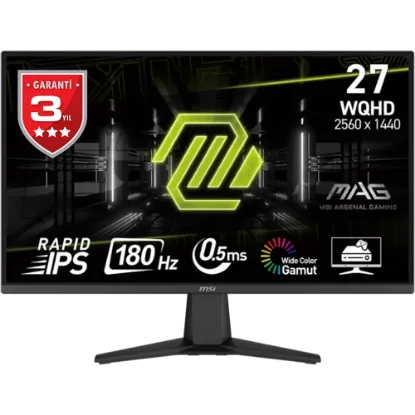 27 MSI MAG 275QF E20 WQHD FLAT RAPID IPS 0.5MS 200HZ  FREESYNC PREMIUM GAMING  resmi
