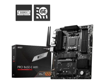 MSI PRO B650-S WIFI DDR5 7200(OC)MHz HDMI DP M.2 ATX AM5  resmi