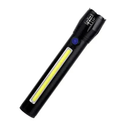 Powermaster Metal Flashlight Power Ledli Şarjlı El Feneri PM-14621 resmi