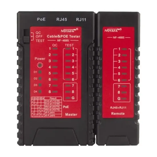 Noyafa NF-468S RJ45-RJ11-Poe Kablo Test Cihazı resmi