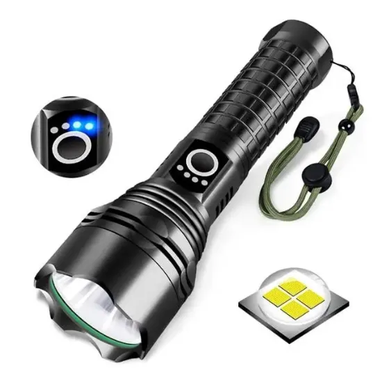 PowerMaster RELAX-30 P50 Su Geçirmez Zoomlu Flash Özellikli Şarjlı Metal Kasa Profesyonel El Feneri resmi