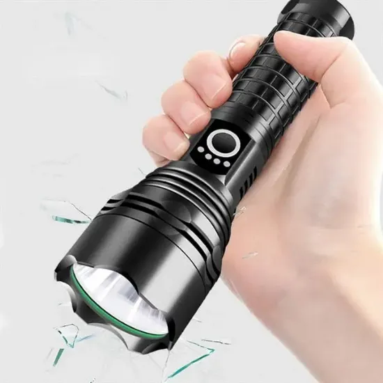 PowerMaster RELAX-30 P50 Su Geçirmez Zoomlu Flash Özellikli Şarjlı Metal Kasa Profesyonel El Feneri resmi