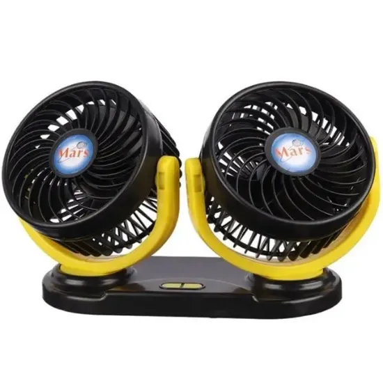 Powermaster X916 12 Volt Dc Usb Girişli Masaüstü 2’Li Plastik Ev-Ofis-Araç Fanı resmi