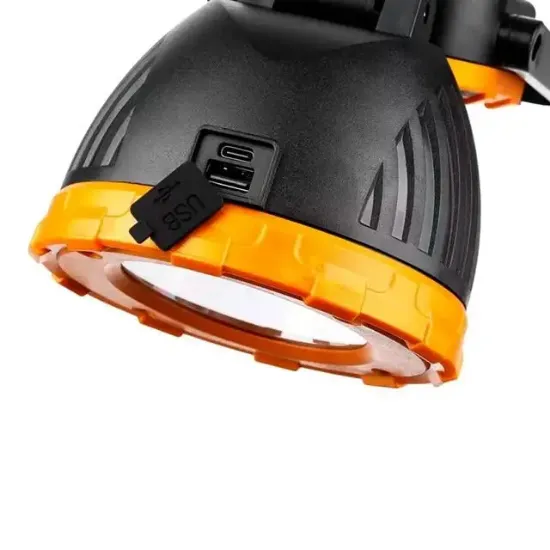 PowerMaster PM-8033A Solar Şarjlı 6 Modlu EL Feneri Ve Işıldak Acil Durum Lambası (Beyaz Sarı Kırmızı) resmi