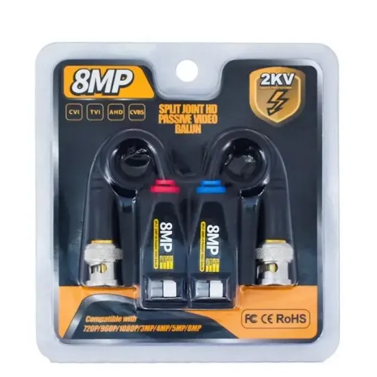 Powermaster 8MP 1080P 2KV 250-400 Metre HD-TVI-CVI-AHD-CVBS HD Video Balun PM-3889 resmi