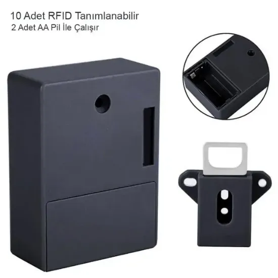 PowerMaster PM-26971 Gizli Çekmece Dolap RFID Kapı Güvenlik Kilidi resmi