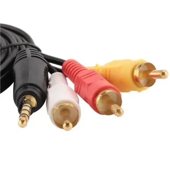 Powermaster 3.5Mm Stereo - 3 Boğumlu - 3Rca (Discman Kablosu) 1.5 Metre resmi