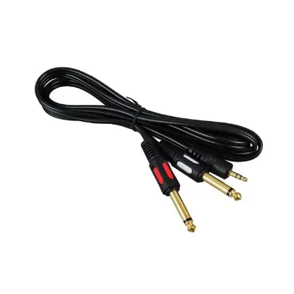 Powermaster PM-4284 3.5 mm Stereo Erkek/2x6.3mm Mono Erkek 1.5 Metre Kablo resmi