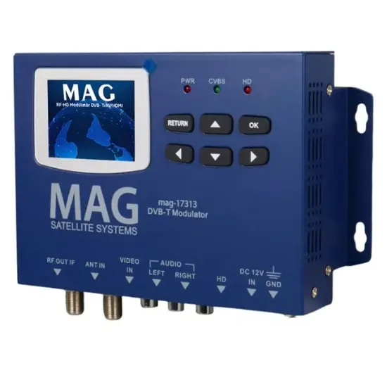 Mag MG-17313 Lcd Ekranlı Hd-Rf Converter Full Hd Dvb-T Encoder Modülatör (Dvb-T/Av/HDMI)             resmi