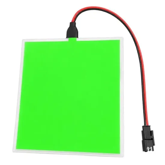 Powermaster PM-37726 100x100mm Elektrominesans (EL) 3V Led Panel Yeşil Aydınlatmalı Esnek Yapı resmi