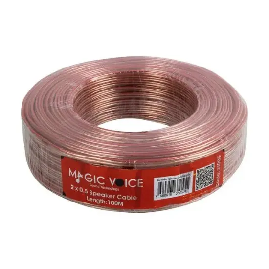 MagicVoice 2 x 0.50 Şeffaf Hoparlör Kablosu resmi