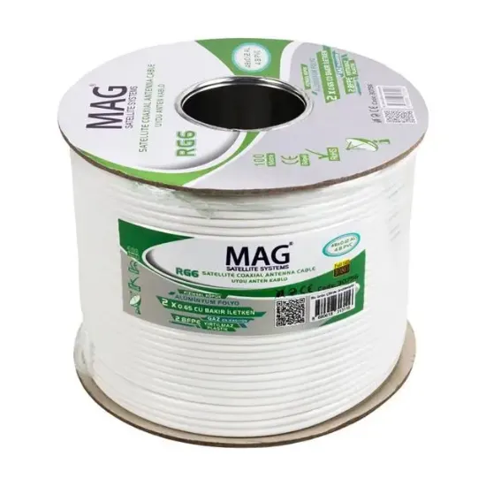 Mag RG59 Fa Mini Dual Bitişik Kablo 100 Metre resmi