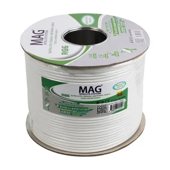 Mag RG59 Fa Mini Dual Bitişik Kablo 100 Metre resmi