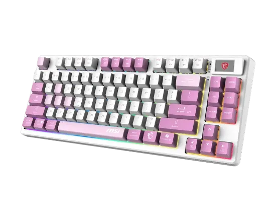 MSI FORGE GK600 TKL W VIOLET TR GAMING KLAVYE resmi