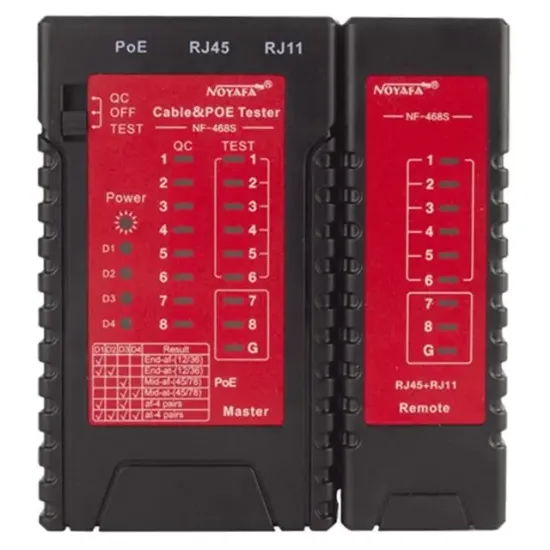 Noyafa NF-468S RJ45-RJ11-Poe Kablo Test Cihazı resmi