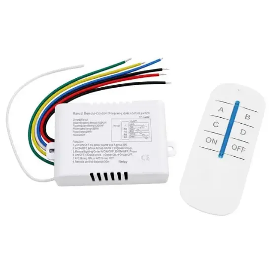 Weko WK-28838 4 Kanallı Uzaktan Kumandalı Aydınlatma Kontrol Anahtarı Avize Modülü resmi