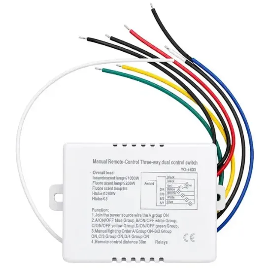 Weko WK-28838 4 Kanallı Uzaktan Kumandalı Aydınlatma Kontrol Anahtarı Avize Modülü resmi