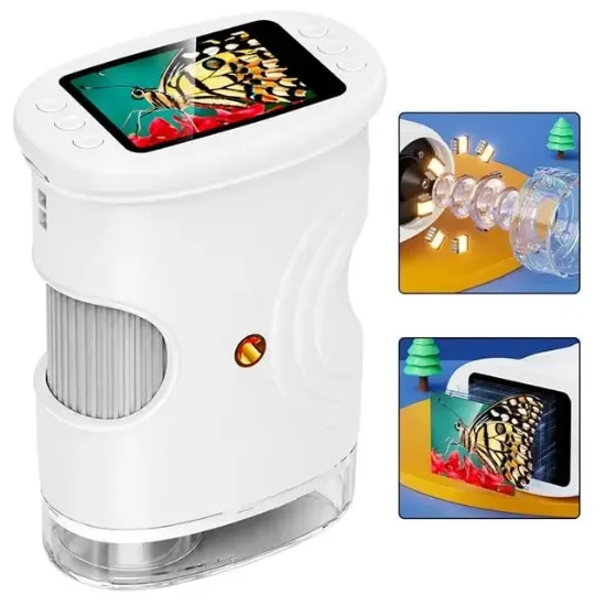 Sunup SN-37895 Çocuklar İçin Dijital Mikroskop 1000x Büyütme, 2.0" IPS Ekran ve Taşınabilir  resmi