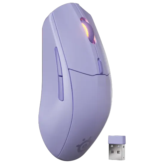 STEELS RIVAL 3 GEN 2 SSM62525 WL LAVENDER MOUSE. resmi