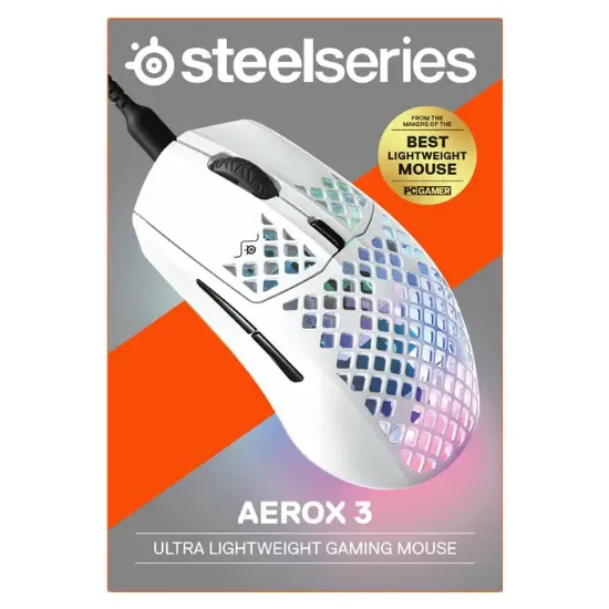 STEELSERIES AEROX 3 MOUSE SNOW 62603 resmi