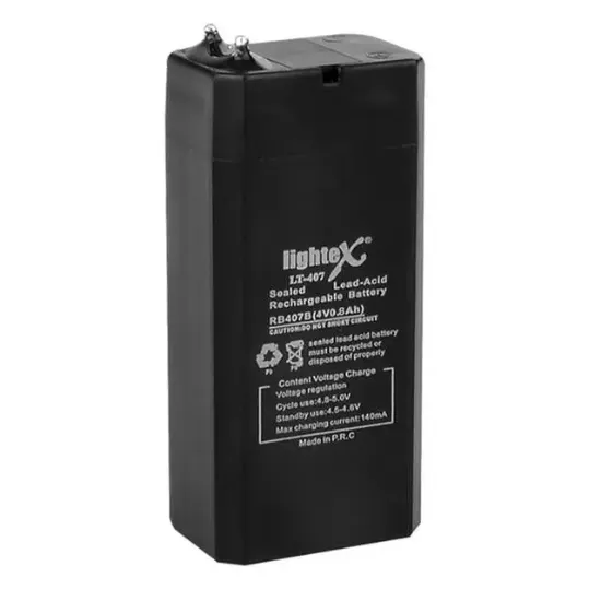 Lightex LT-407 4 Volt 0.8 Amper Akü resmi