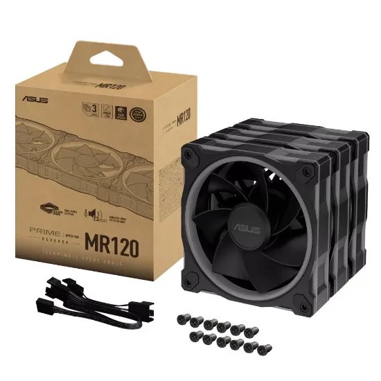 ASUS PRIME MR120 FAN ARGB REVERSE BLACK 3IN1 resmi