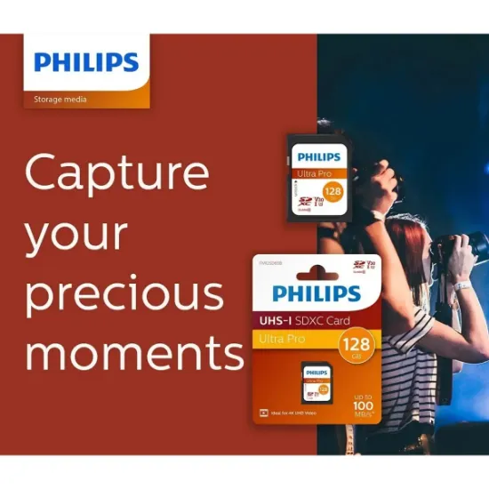 PHILIPS 128GB SDXC 100MB/S C10 FM12SD65B/00 resmi