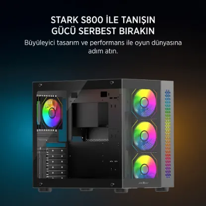 JAMES DONKEY STARK S800 4X ARGB BLACK KASA 750W resmi