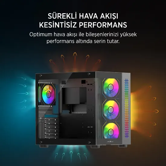 JAMES DONKEY STARK S800 4X ARGB BLACK KASA 750W resmi