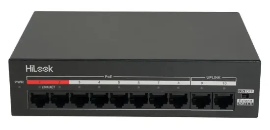 HILOOK NS-0110MP-60 8x10/100 MBPS POE RJ45 PORT 2x10/100 MBPS SWİTCH resmi