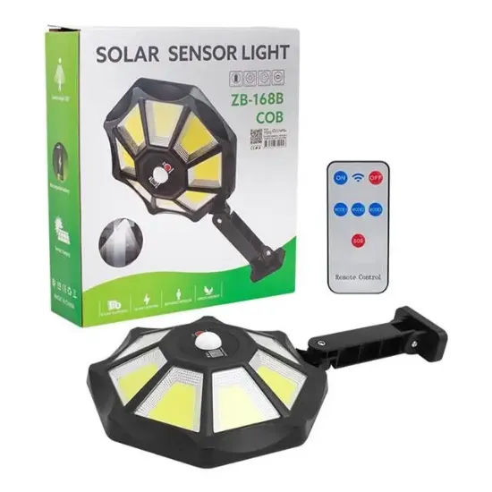 Powermaster ZB-168B Kumandalı Sensörlü Beyaz Solar Aydınlatma resmi