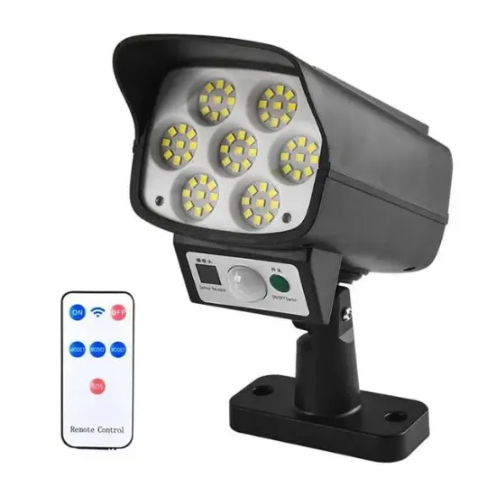 Powermaster SH-863A Kamera Görünümlü Hareket Sensörlü 63 Ledli Solar Lamba resmi
