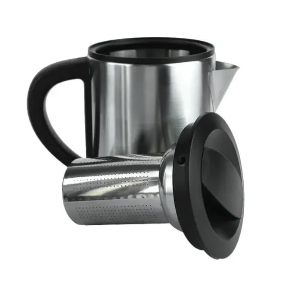 Crown CRW-2201 1800W 1.8 - 0.8 Litre Çelik Hazneli Çaycı Mutfak Kettle Demlikli Ve Süzgeçli Inox resmi