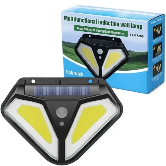 Powermaster LF-1728B Çok Fonksiyonlu 3 Modlu Hareket Sensörlü 50 Cob Ledli İndüksiyon Duvar Lambası resmi