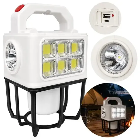 PowerMaster PM-26460 3 Modlu Beyaz - Filament Solar Masa - Kamp Lambası - El Feneri resmi