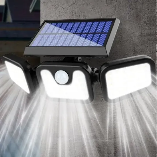 Powermaster MX-W771A Sensörlü 3 Modlu 74 Ledli Solar Aydınlatmalı Duvar Lambası resmi