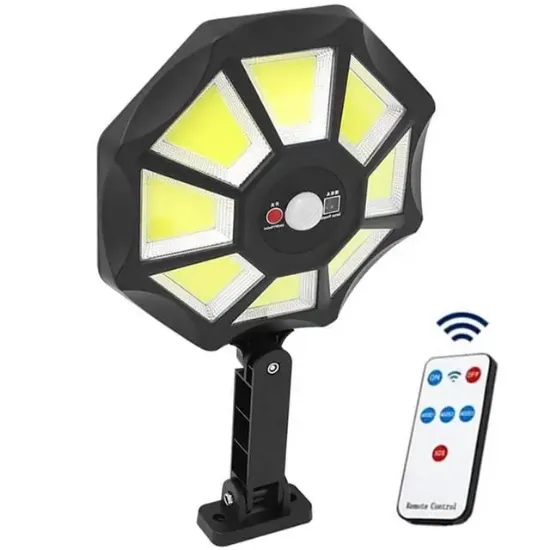 Powermaster ZB-168B Kumandalı Sensörlü Beyaz Solar Aydınlatma resmi