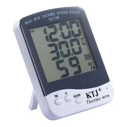PowerMaster PM-6233 Termometre Oda Tipi Ekranlı Sıcaklık ve Nem Ölçer - Saat Özellikli resmi