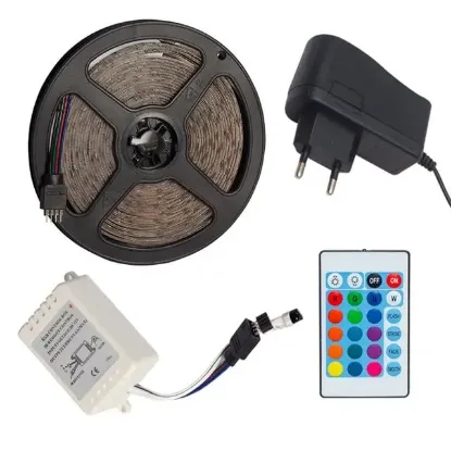 Powermaster Dış Mekan Animasyonlu+Adaptör Rgb Şerit Led 5 Mt. resmi