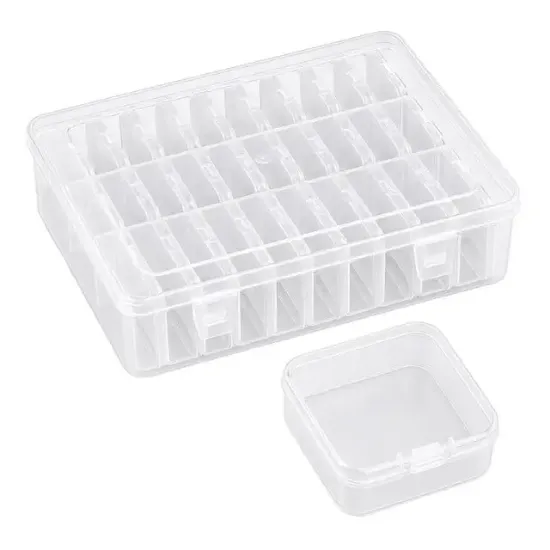 Compaxe P-Serisi 24'lü Plastik Şeffaf Saklama Kutusu (24 Küçük + 1 Büyük Kutulu Set) resmi