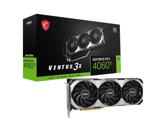 MSI GEFORCE RTX 4060 TI VENTUS 3X E 8G OC 128BIT resmi