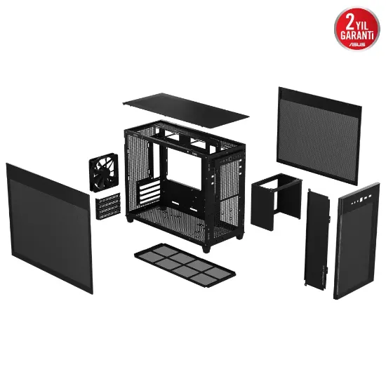 ASUS PRIME AP201 MESH 1x120MM FAN USB 3.2 TYPE-C SİYAH MICRO-ATX SMALL TOWER KASA resmi