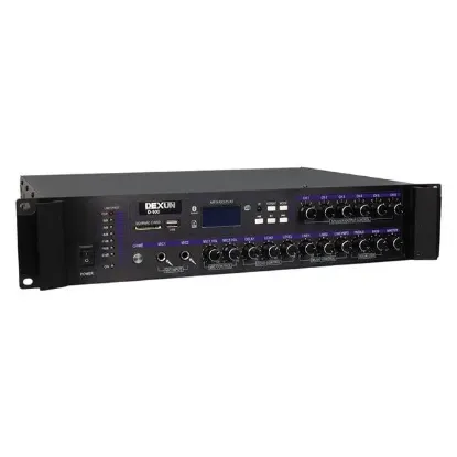 Dexun D-500 USB-SD-BT 350-700 W 6 Bölge 3 Aux 2 Mikrofon Giriş Trafolu Mixer Anfi resmi